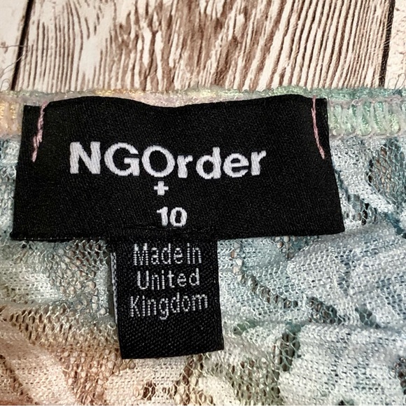 Dolls-kill "NGOrder" brand, multi-color, stretch lace tank top -size M (uk10) - Picture 11 of 11